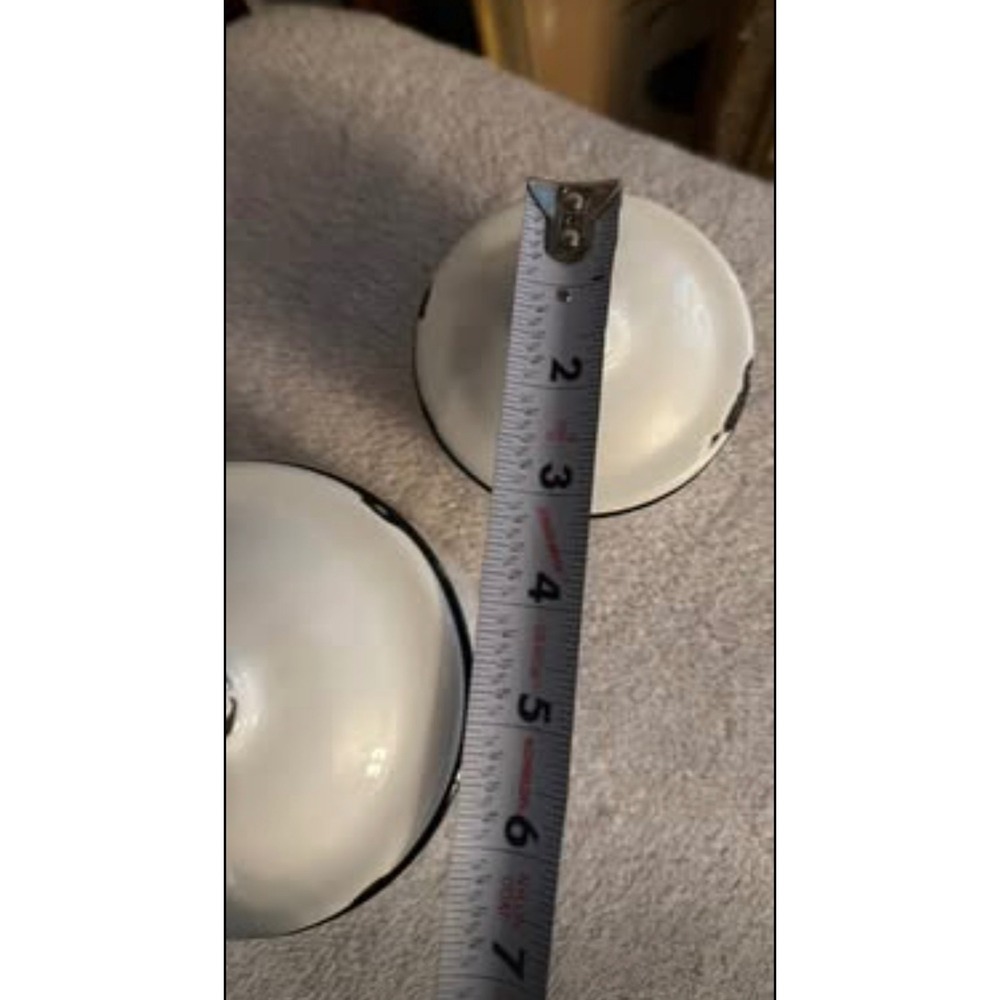 Vintage Inspired White Enamel Coffee Tea Sugar Canister Set of 3 Farmhouse - Picture 8 of 8